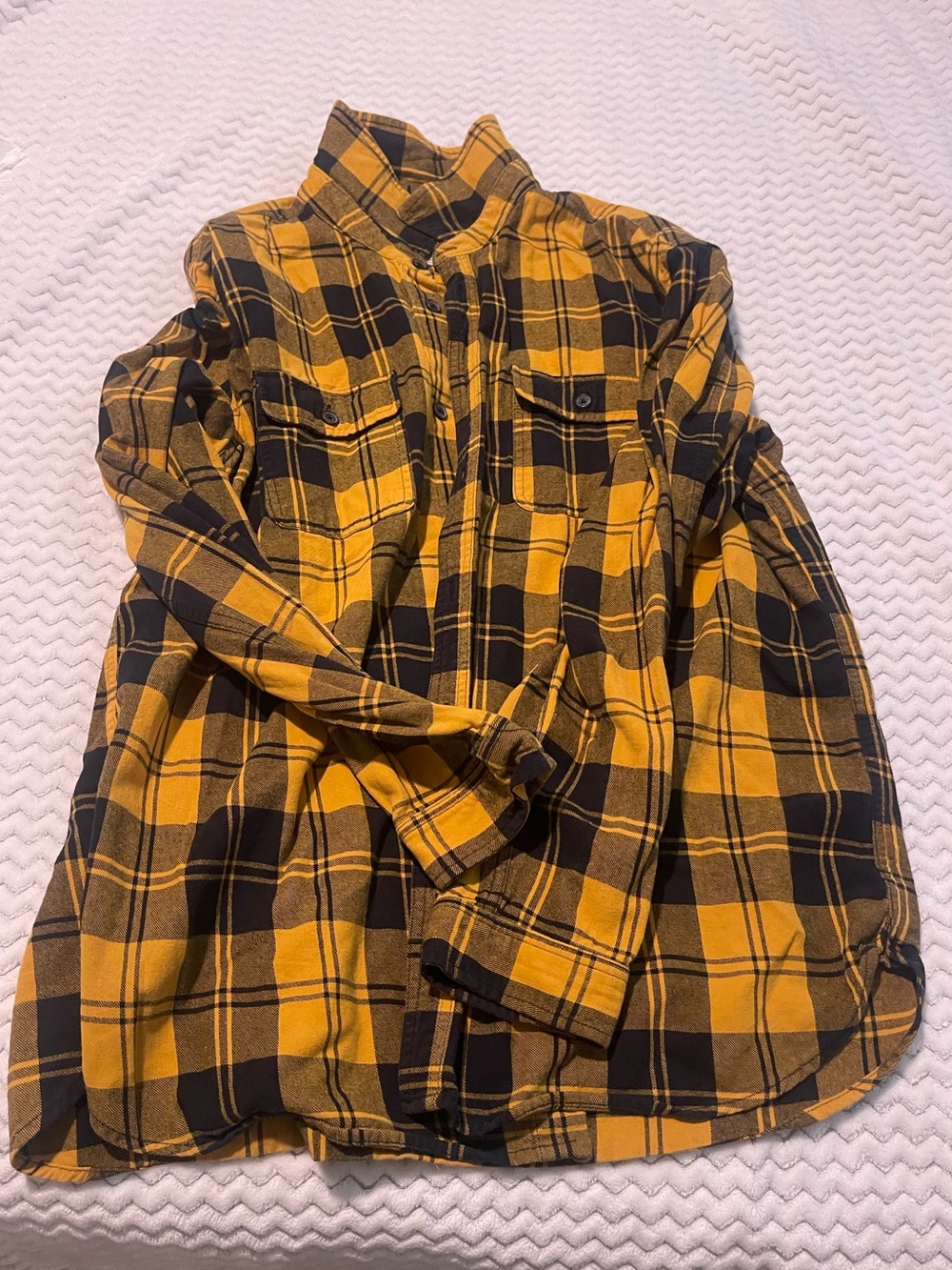 Original Use Yellow & Black Plaid Button-Down Shirt